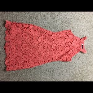 Coral Lace Dress